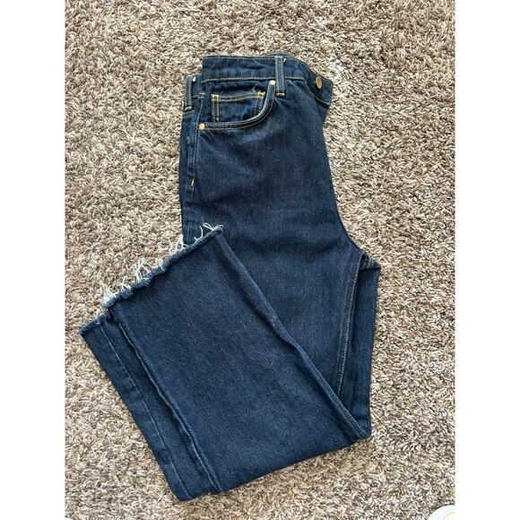 Reformation Cynthia High Rise Straight Raw Hem Jeans Size 27 - Picture 7 of 8